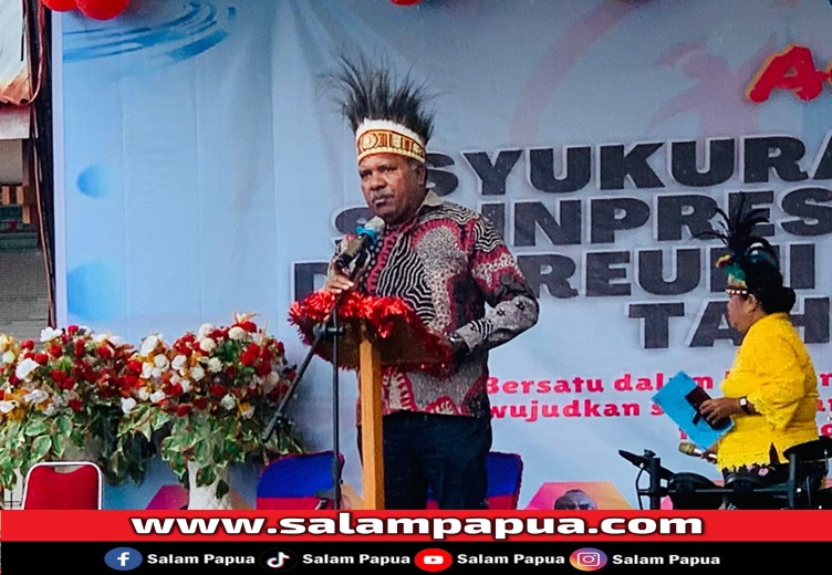 Sambutan Ketua Umum Panitia Gregorius Okoare (salampapua.com/Evita)