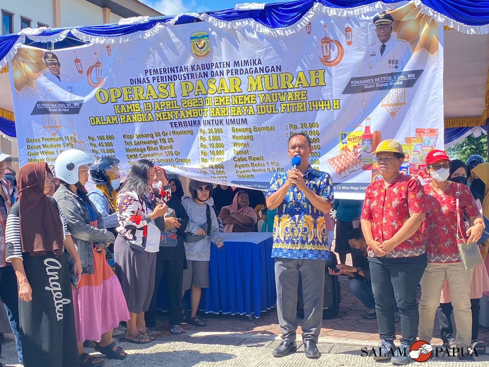 MENJELANG IDUL FITRI 2023, DISPERINDAG MIMIKA GELAR PASAR MURAH