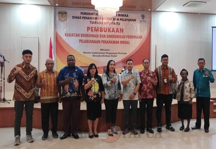 DPMPTSP MIMIKA GELAR BIMTEK IMPLEMENTASI PENGAWASAN PERIZINAN USAHA BERBASIS RESIKO BAGI PARA PELAKU USAHA