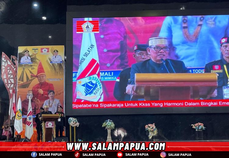 Sambutan Wakil Ketua Umum KKSS Laksamana Muda TNI Abdul Rivai Ras (salampapua.com/Evita)